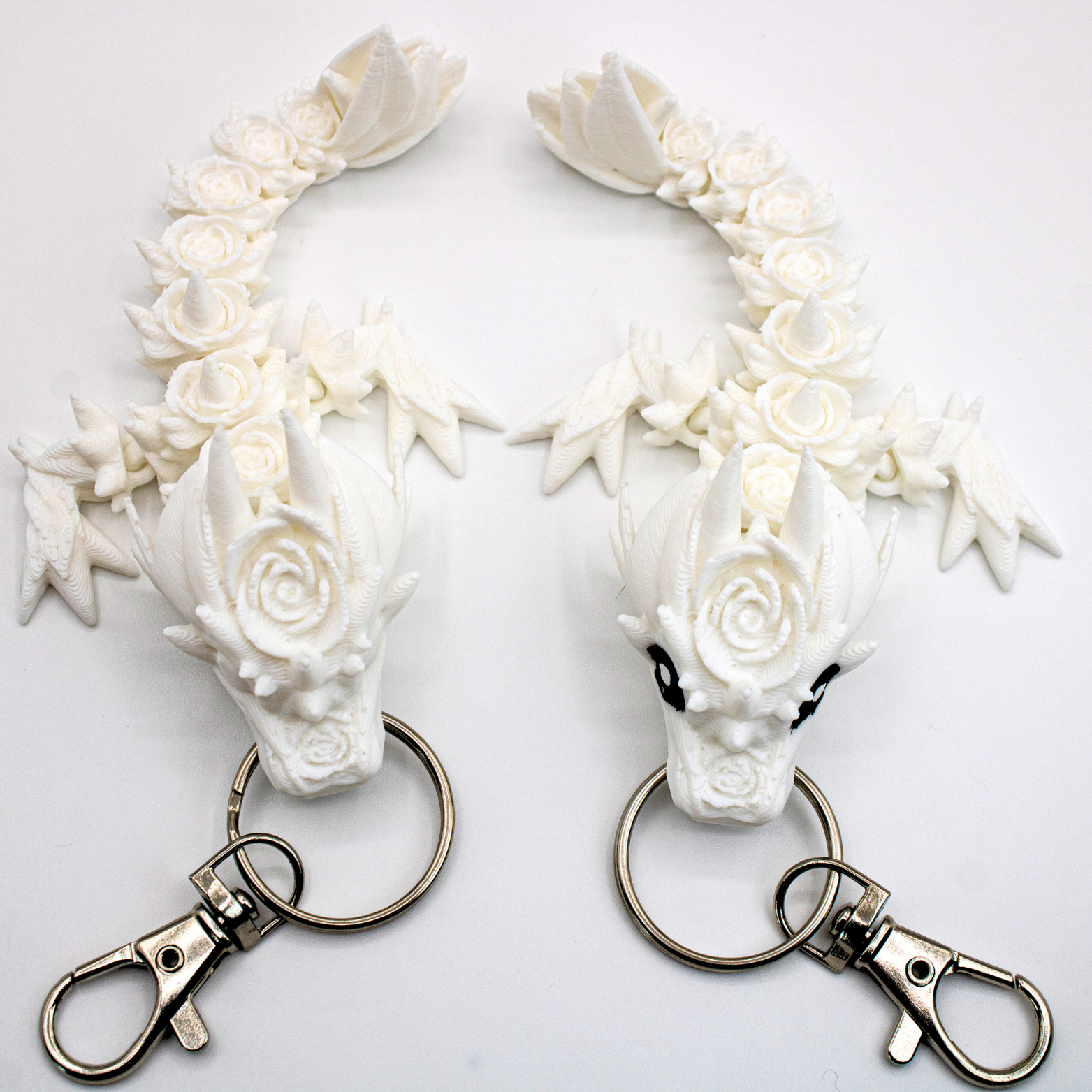 4.5IN Rose Dragon Fidget Keychain - Rose Dragons - Dragon Fidgets