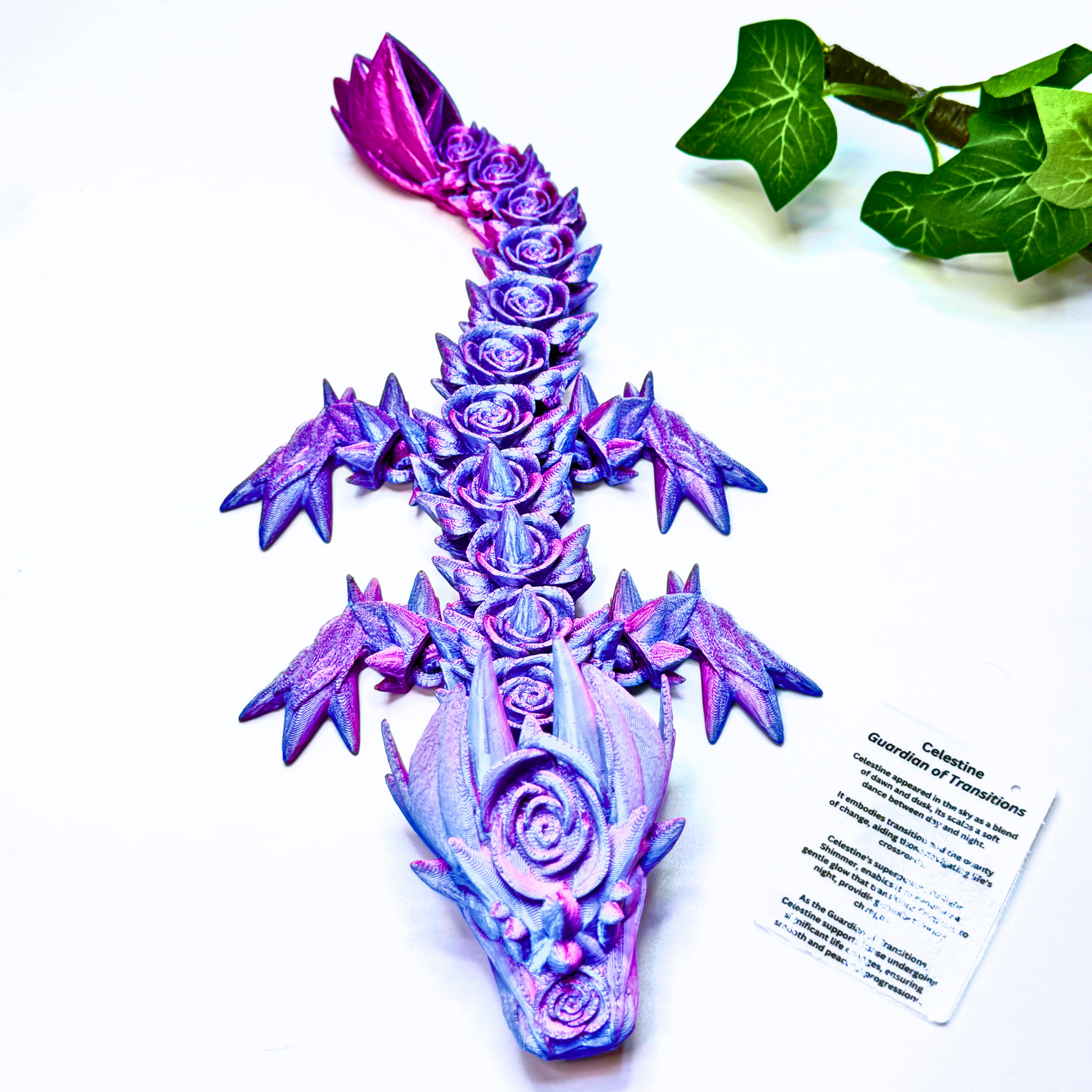 12IN Baby Rose Dragon - Rose Dragons - Dragon Fidgets