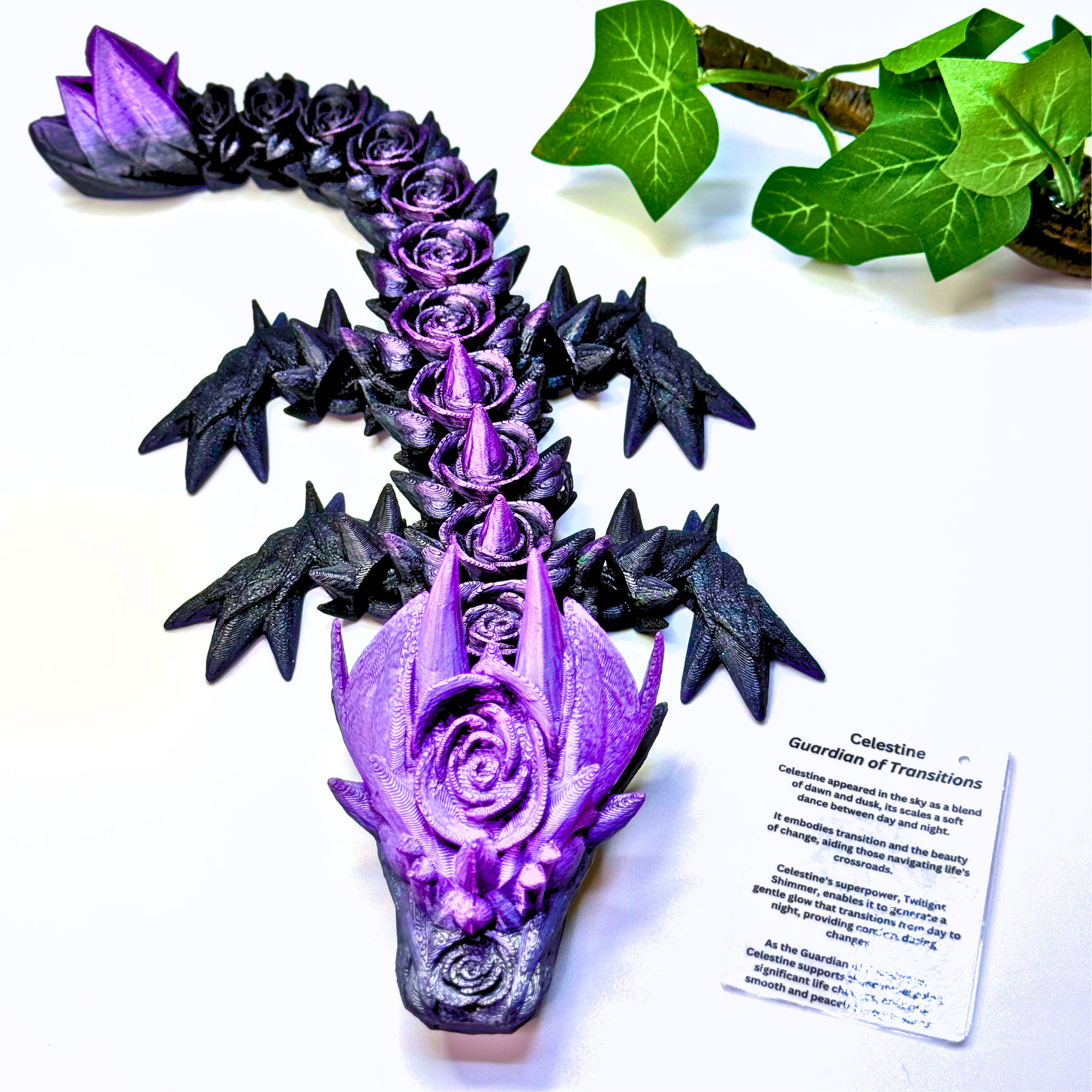 12IN Baby Rose Dragon - Rose Dragons - Dragon Fidgets