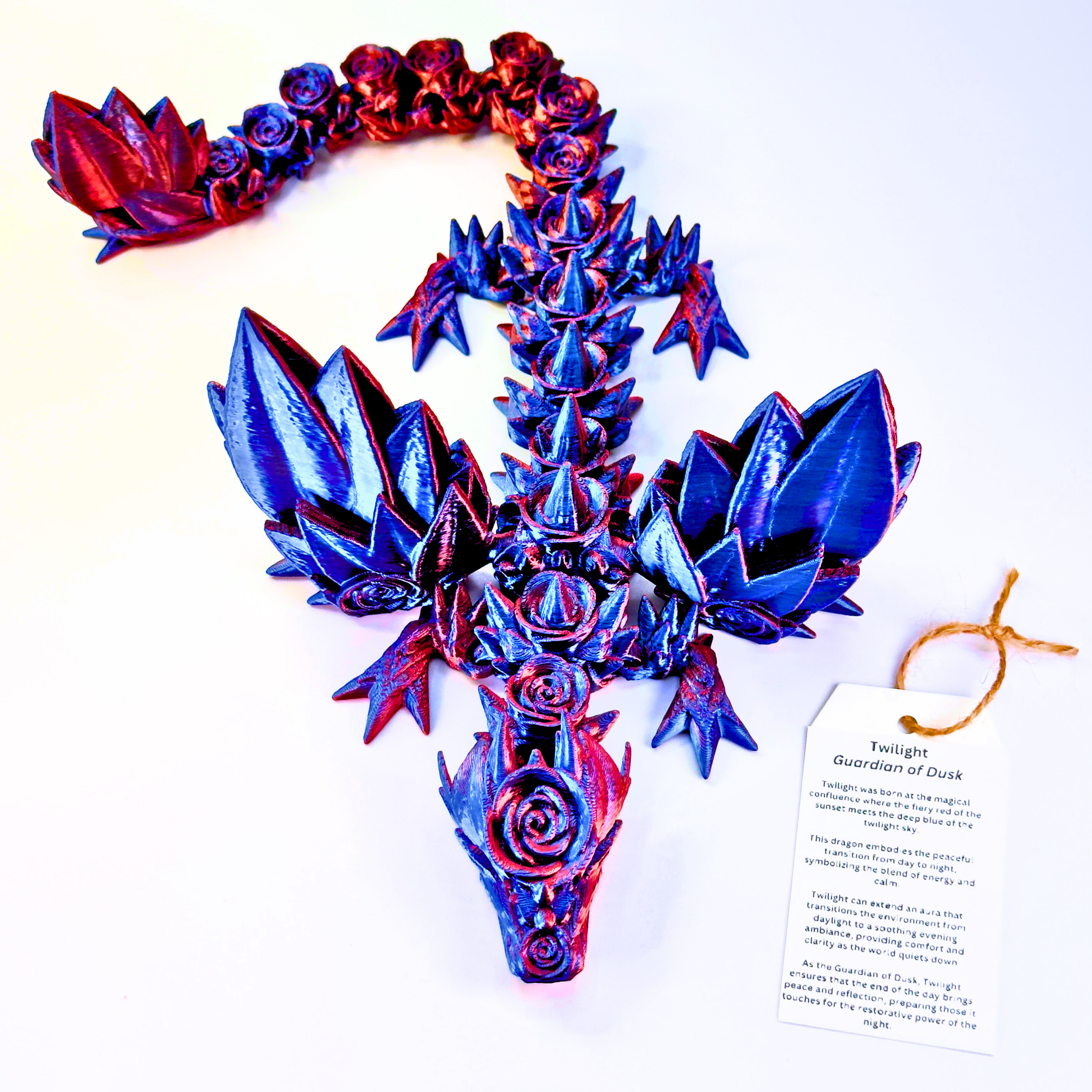 13IN Rosewing Dragon - Rose Dragons - Dragon Fidgets