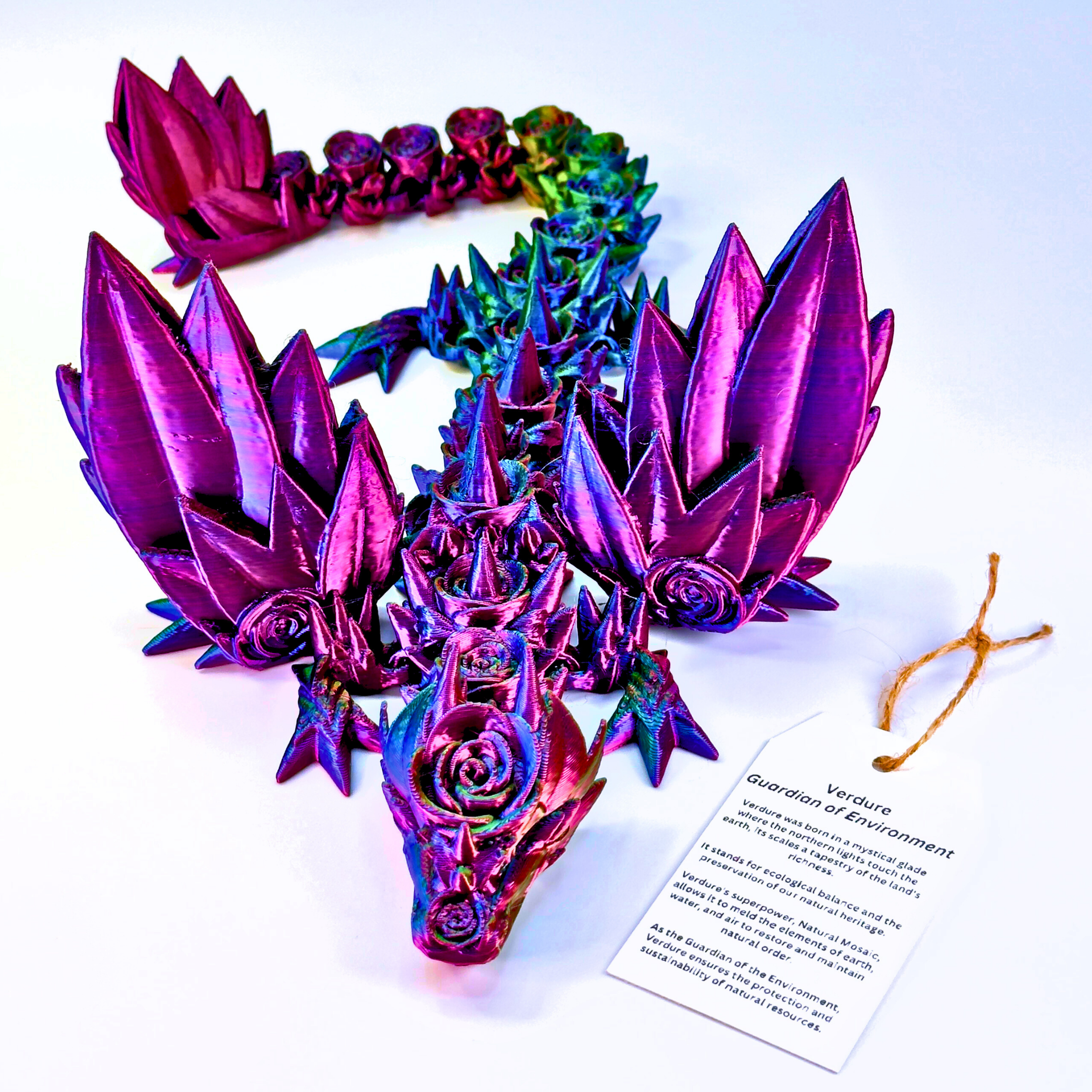 13IN Rosewing Dragon - Rose Dragons - Dragon Fidgets