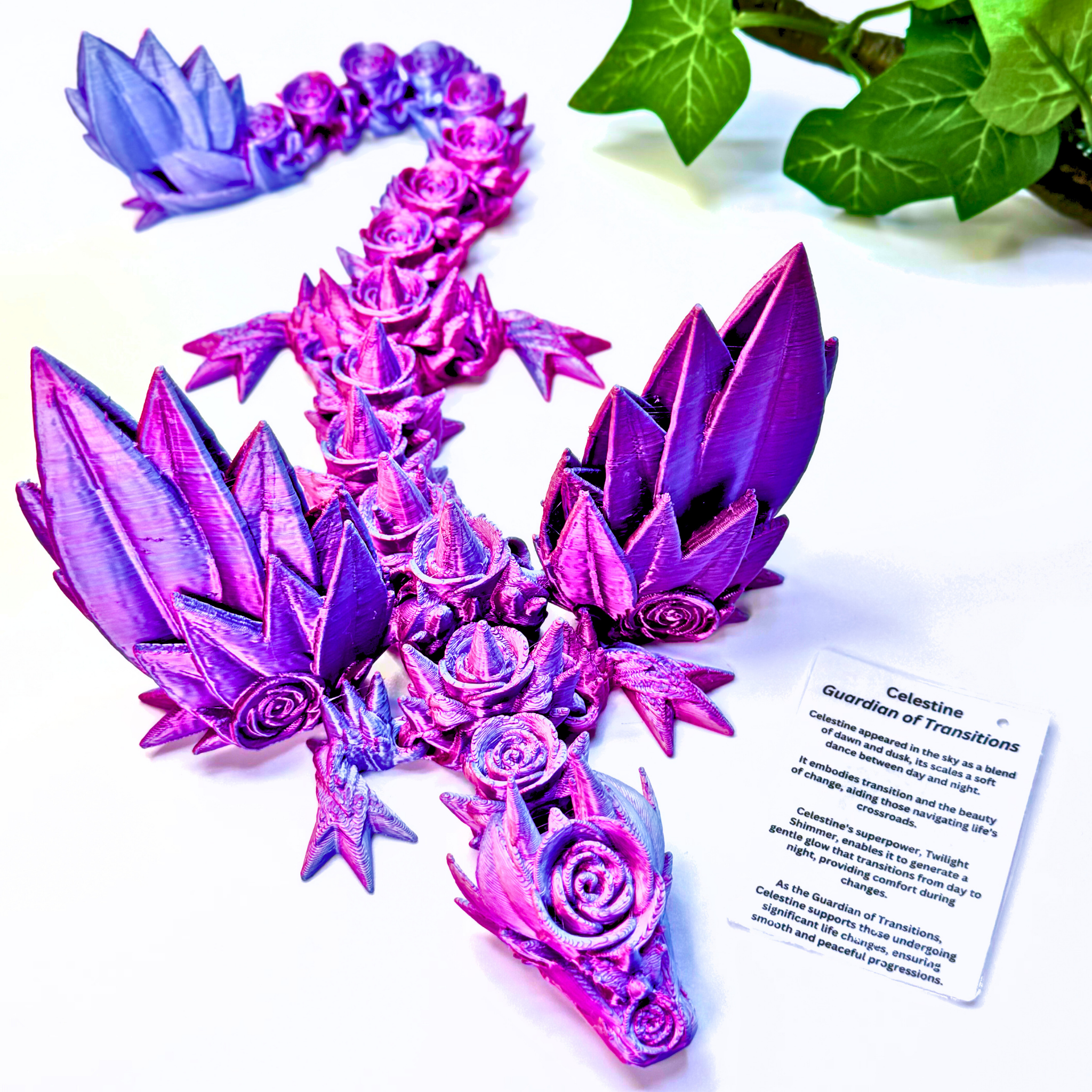 13IN Rosewing Dragon - Rose Dragons - Dragon Fidgets