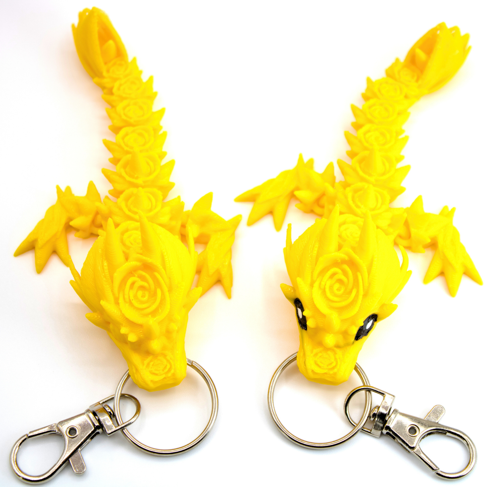 4.5IN Rose Dragon Fidget Keychain - Rose Dragons - Dragon Fidgets