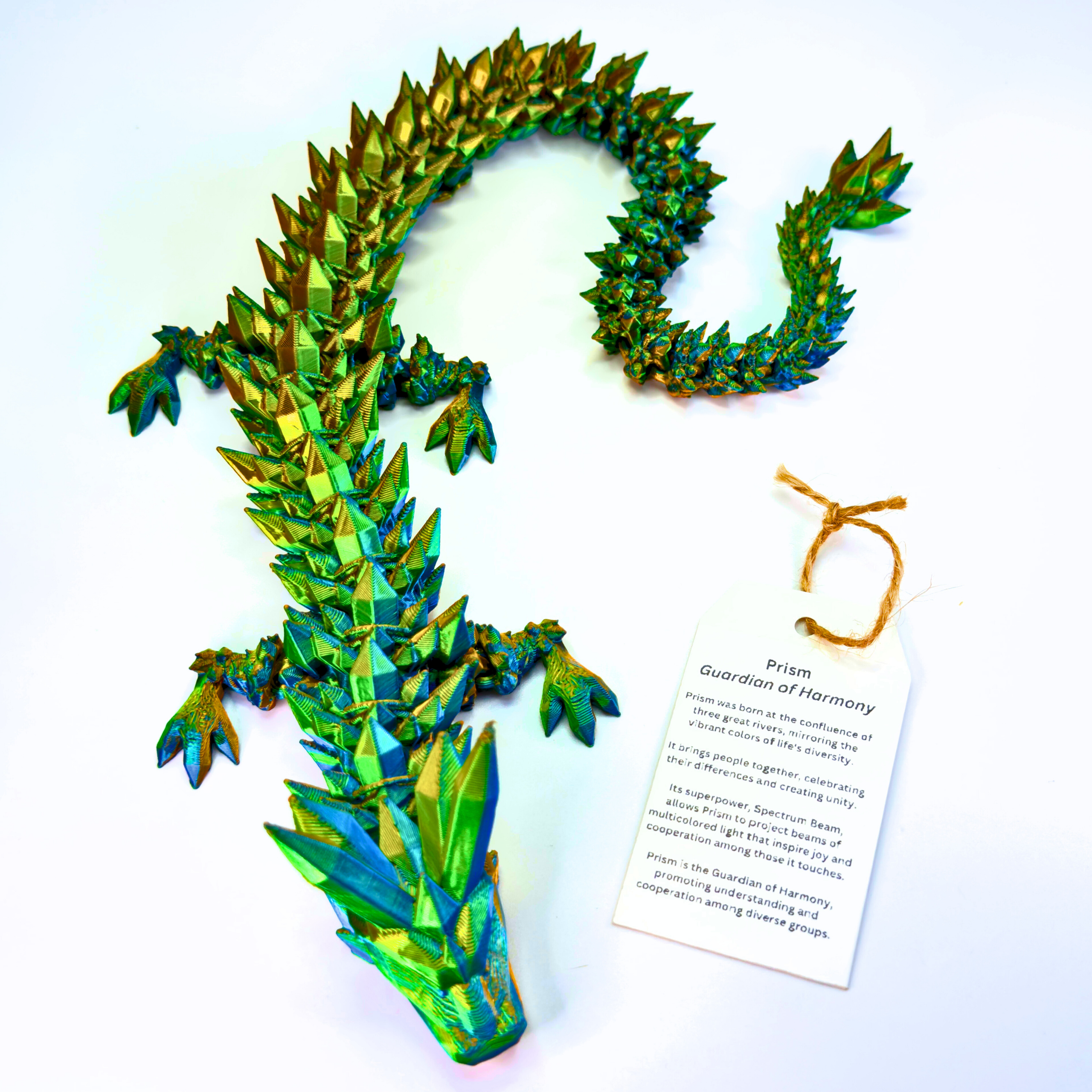 17IN Crystal Dragon & 6IN Crystal Egg - Crystal Dragons - Dragon Fidgets