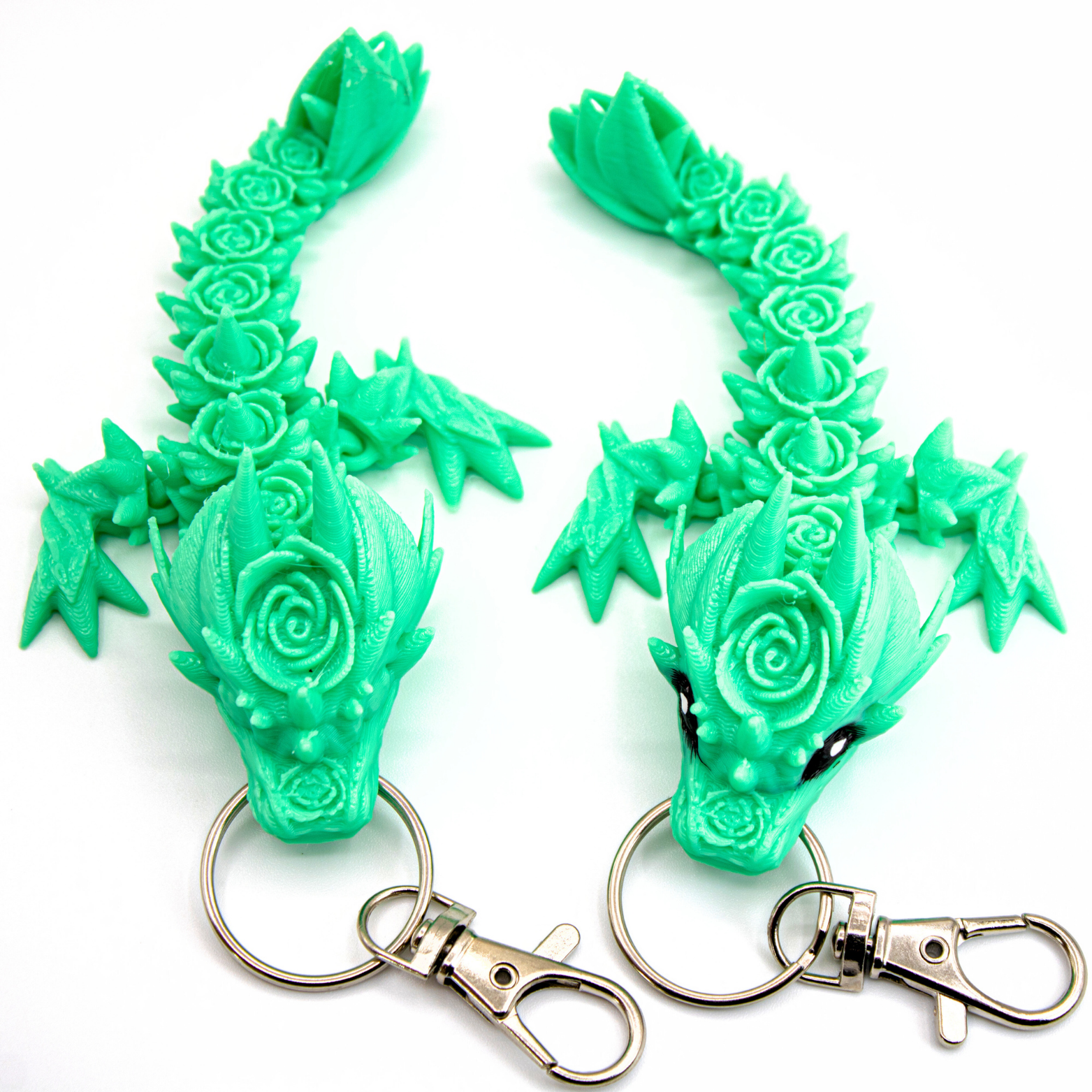 4.5IN Rose Dragon Fidget Keychain - Rose Dragons - Dragon Fidgets
