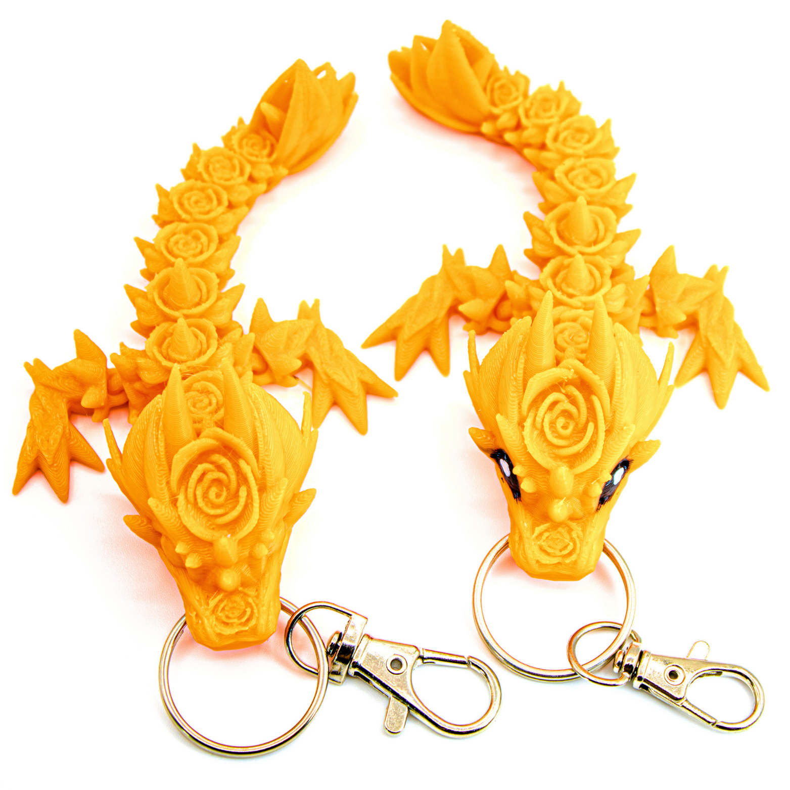 4.5IN Rose Dragon Fidget Keychain - Rose Dragons - Dragon Fidgets