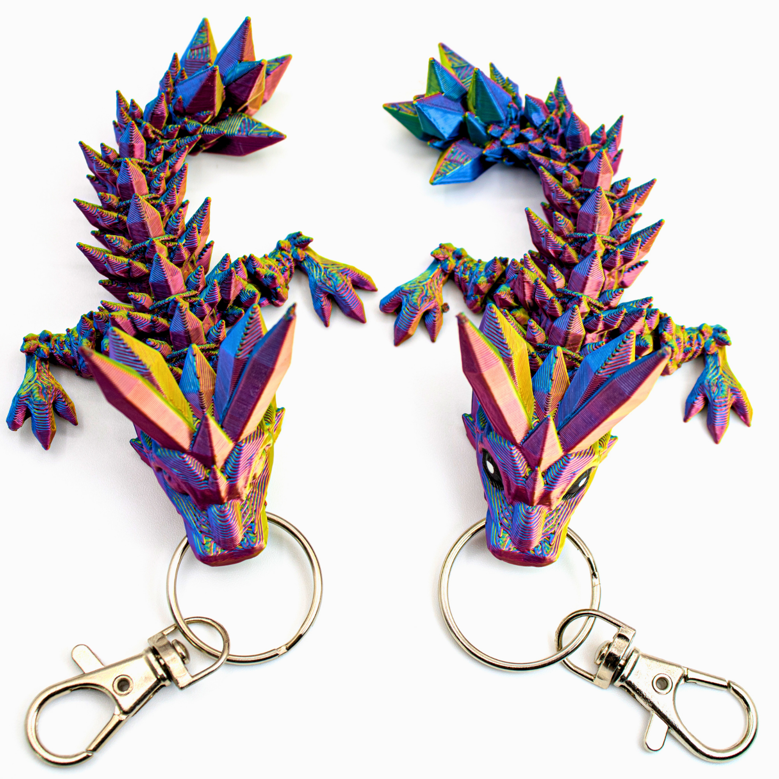 4.5IN Crystal Dragon Keychain & Egg - Crystal Dragons - Dragon Fidgets