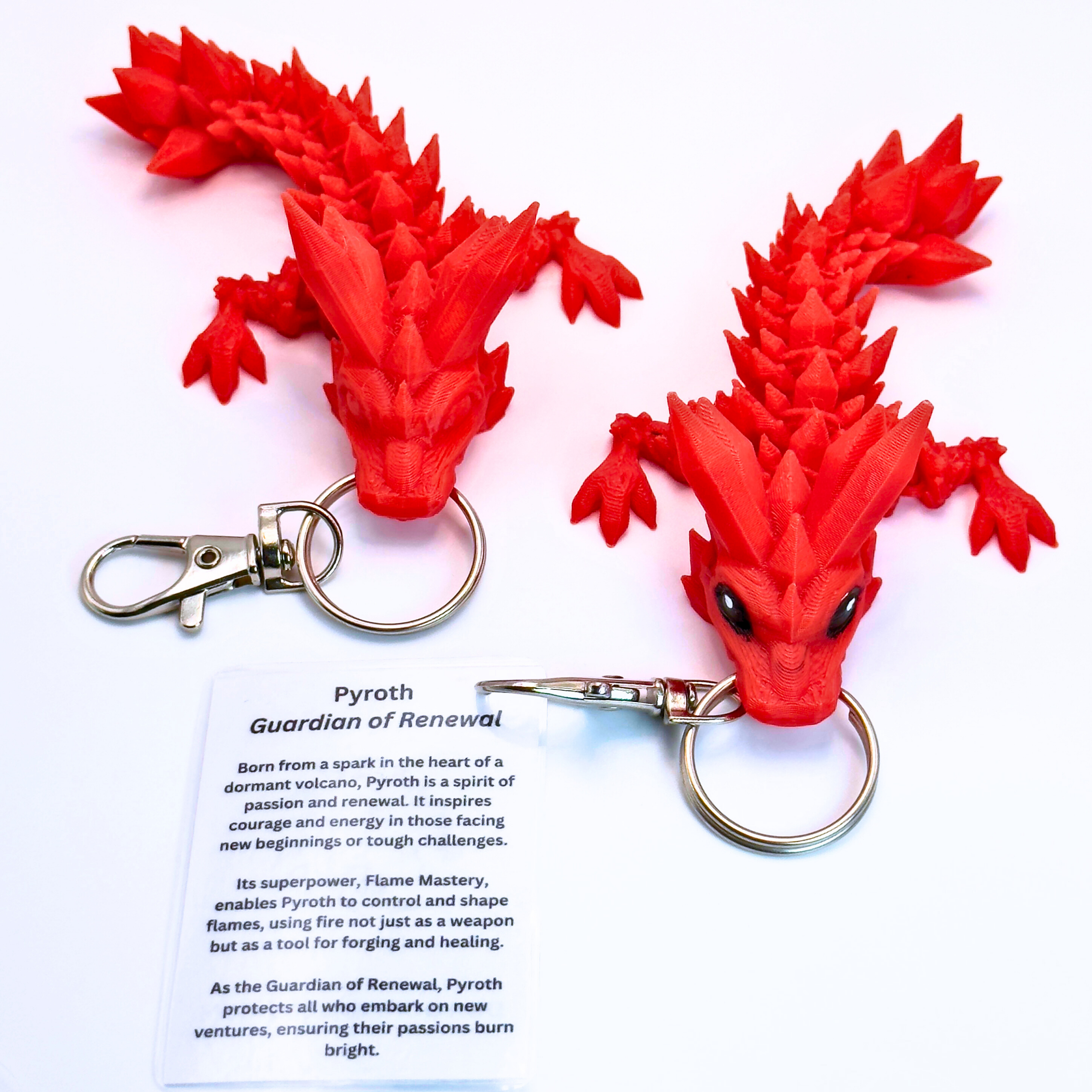4.5IN Crystal Dragon Keychain & Egg - Crystal Dragons - Dragon Fidgets