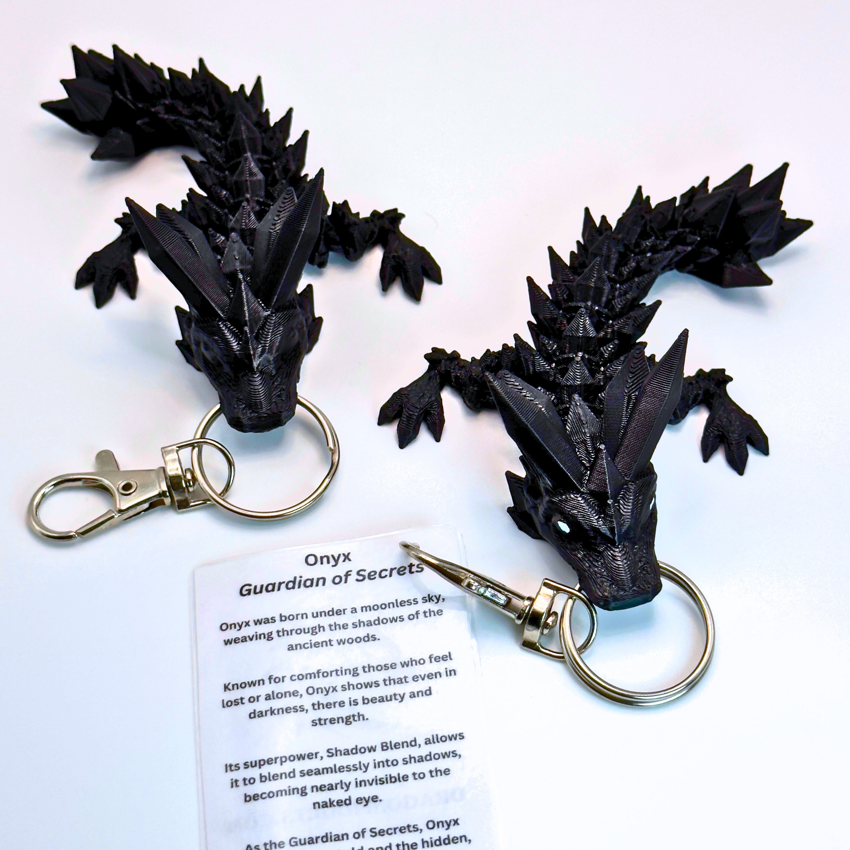4.5IN Crystal Dragon Keychain & Egg - Crystal Dragons - Dragon Fidgets