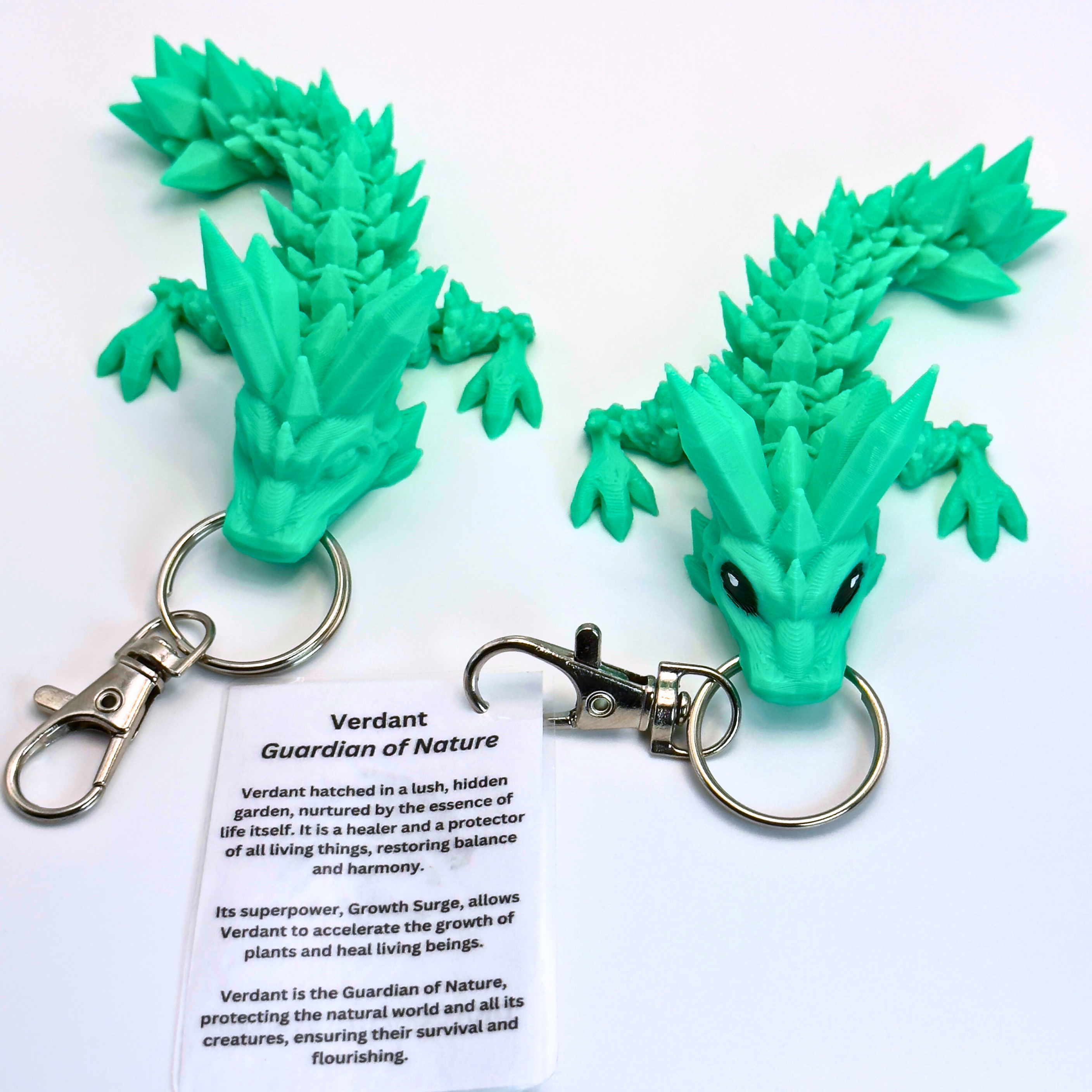 4.5IN Crystal Dragon Keychain & Egg - Crystal Dragons - Dragon Fidgets