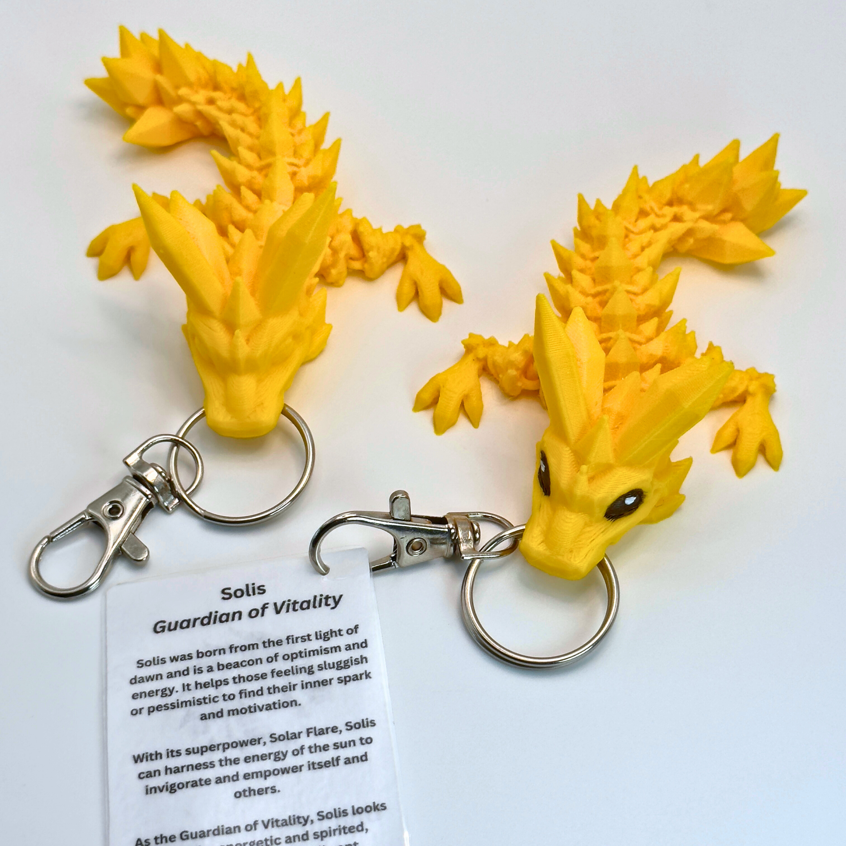 4.5IN Crystal Dragon Keychain & Egg - Crystal Dragons - Dragon Fidgets