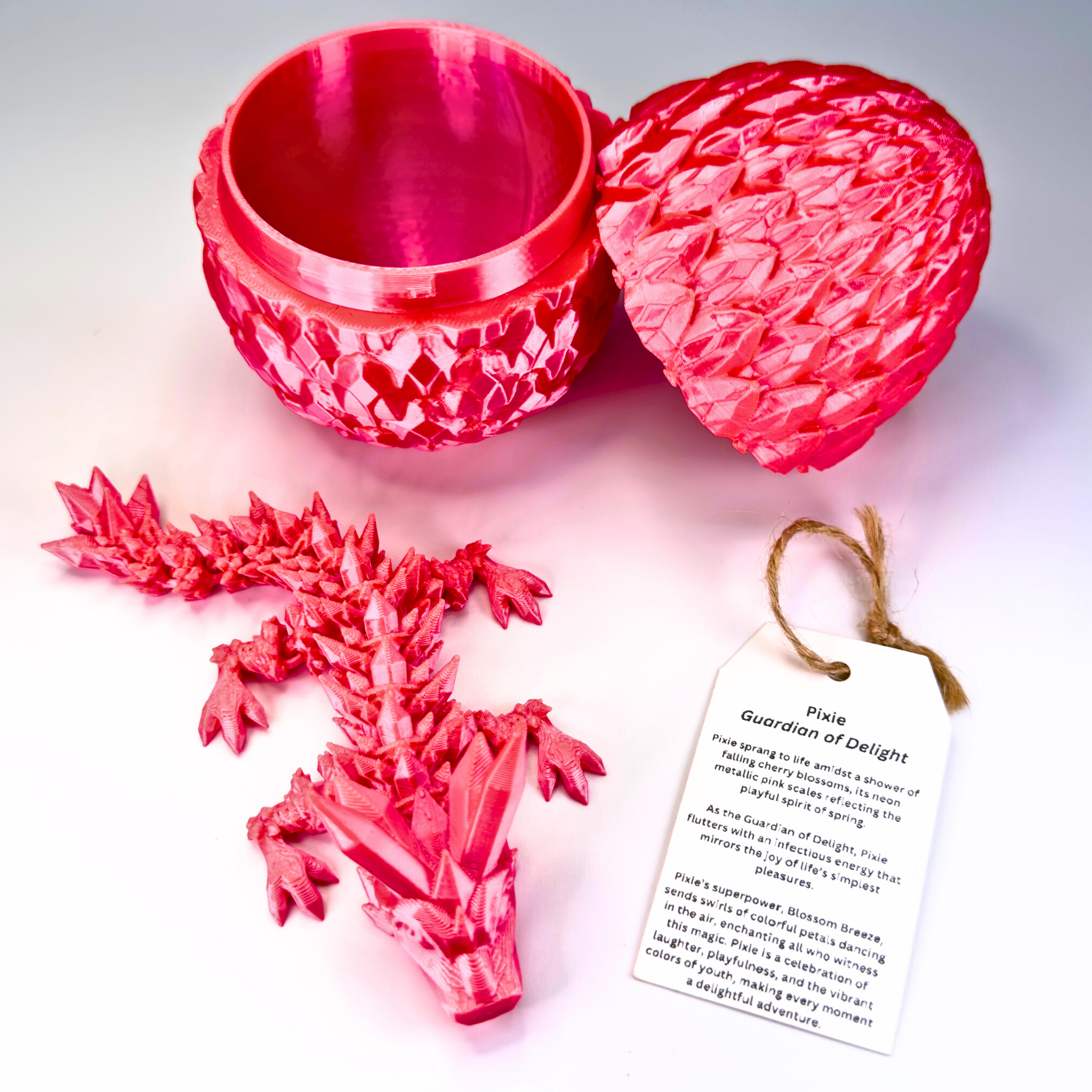 6IN Baby Crystal Dragon & 4IN Crystal Egg - Crystal Dragons - Dragon Fidgets