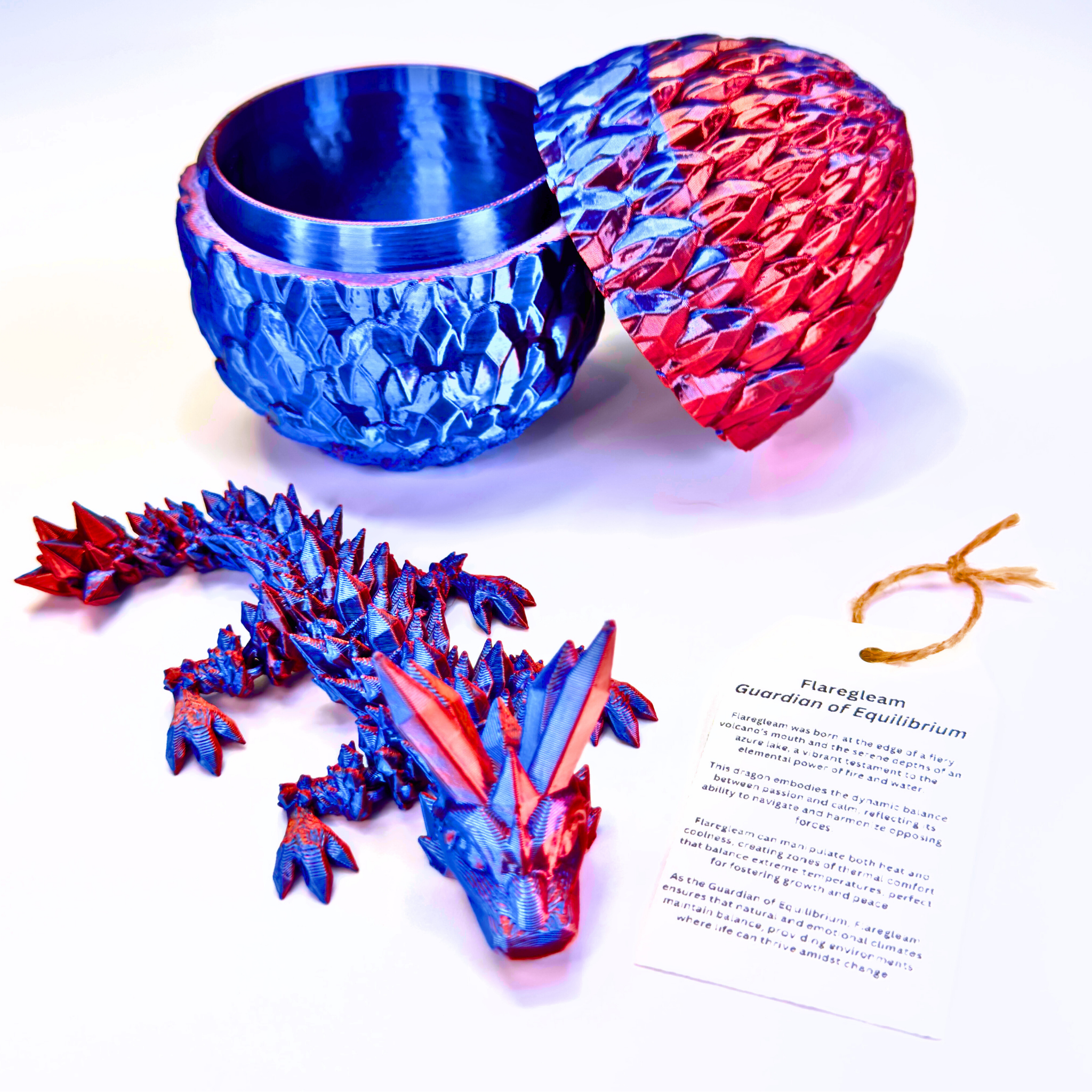 6IN Baby Crystal Dragon & 4IN Crystal Egg - Crystal Dragons - Dragon Fidgets