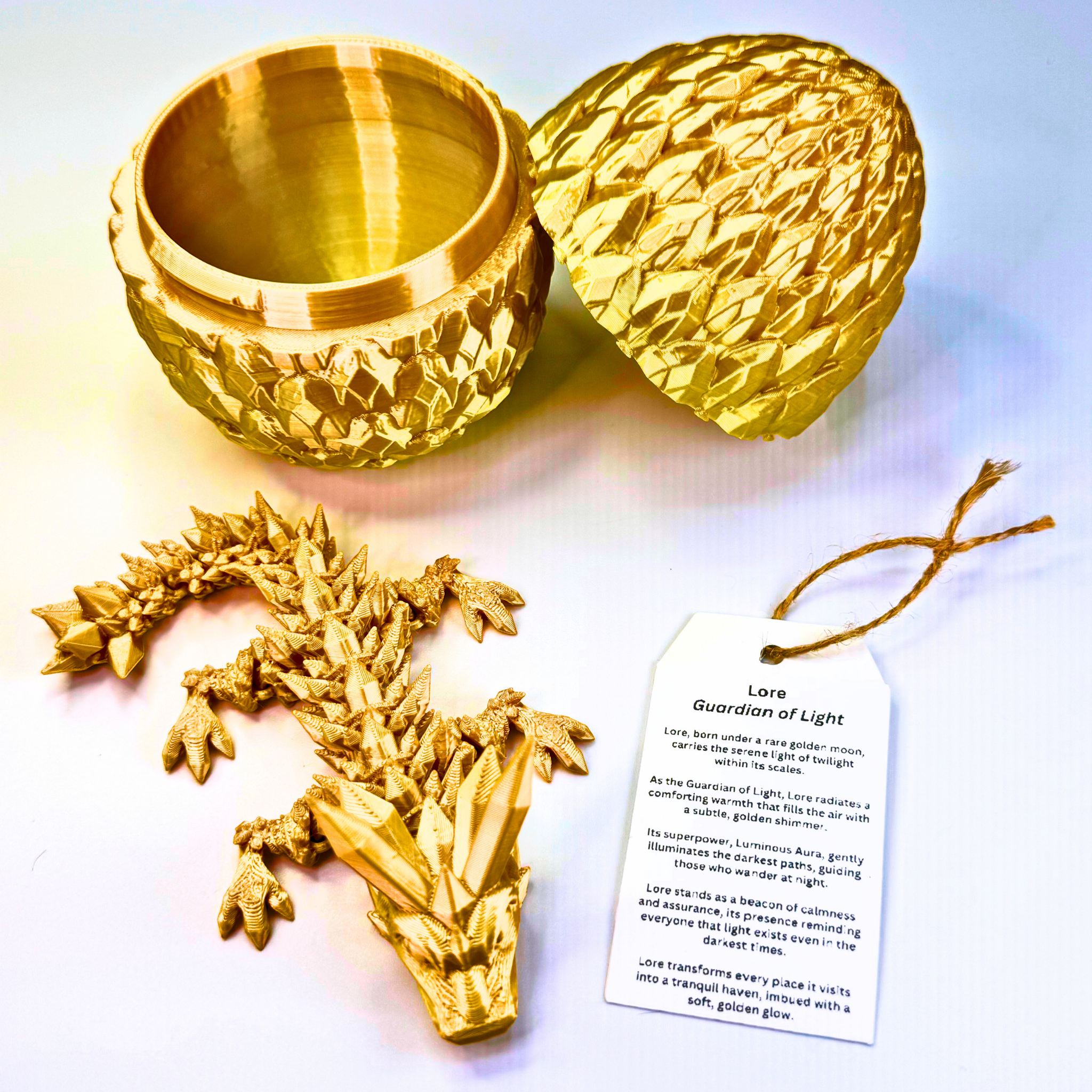 6IN Baby Crystal Dragon & 4IN Crystal Egg - Crystal Dragons - Dragon Fidgets