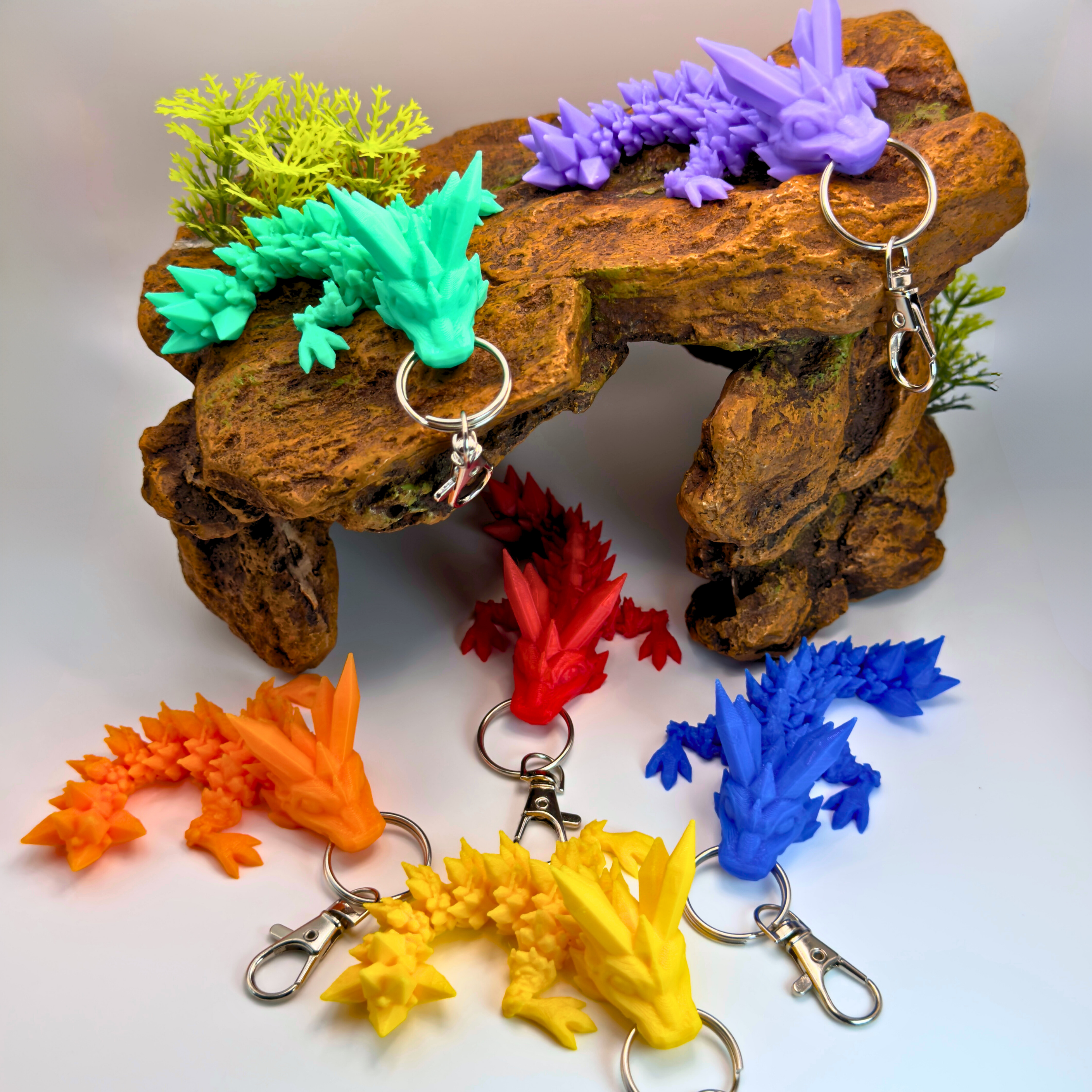 4.5IN Crystal Dragon Keychain & Egg - Crystal Dragons - Dragon Fidgets