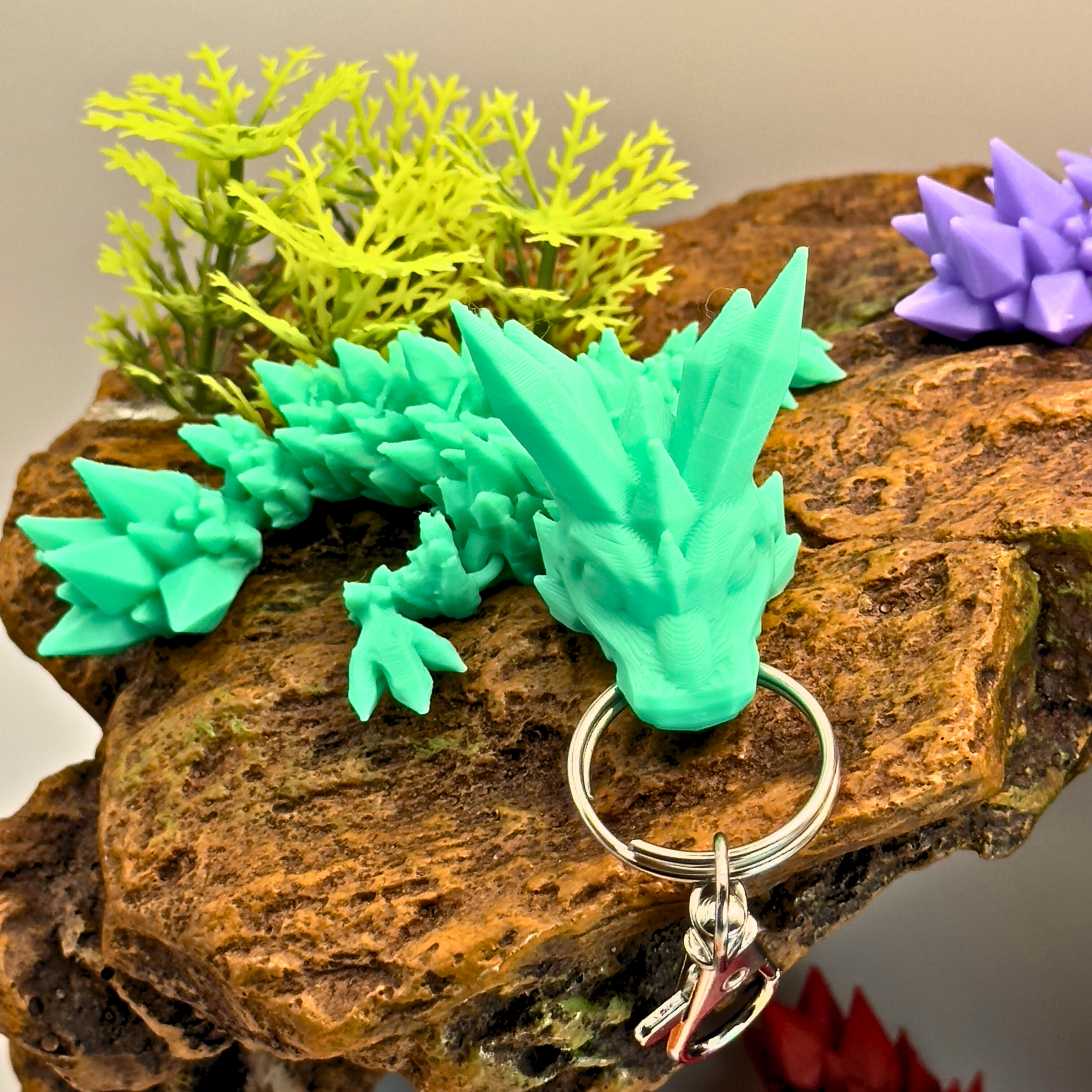 4.5IN Crystal Dragon Keychain & Egg - Crystal Dragons - Dragon Fidgets