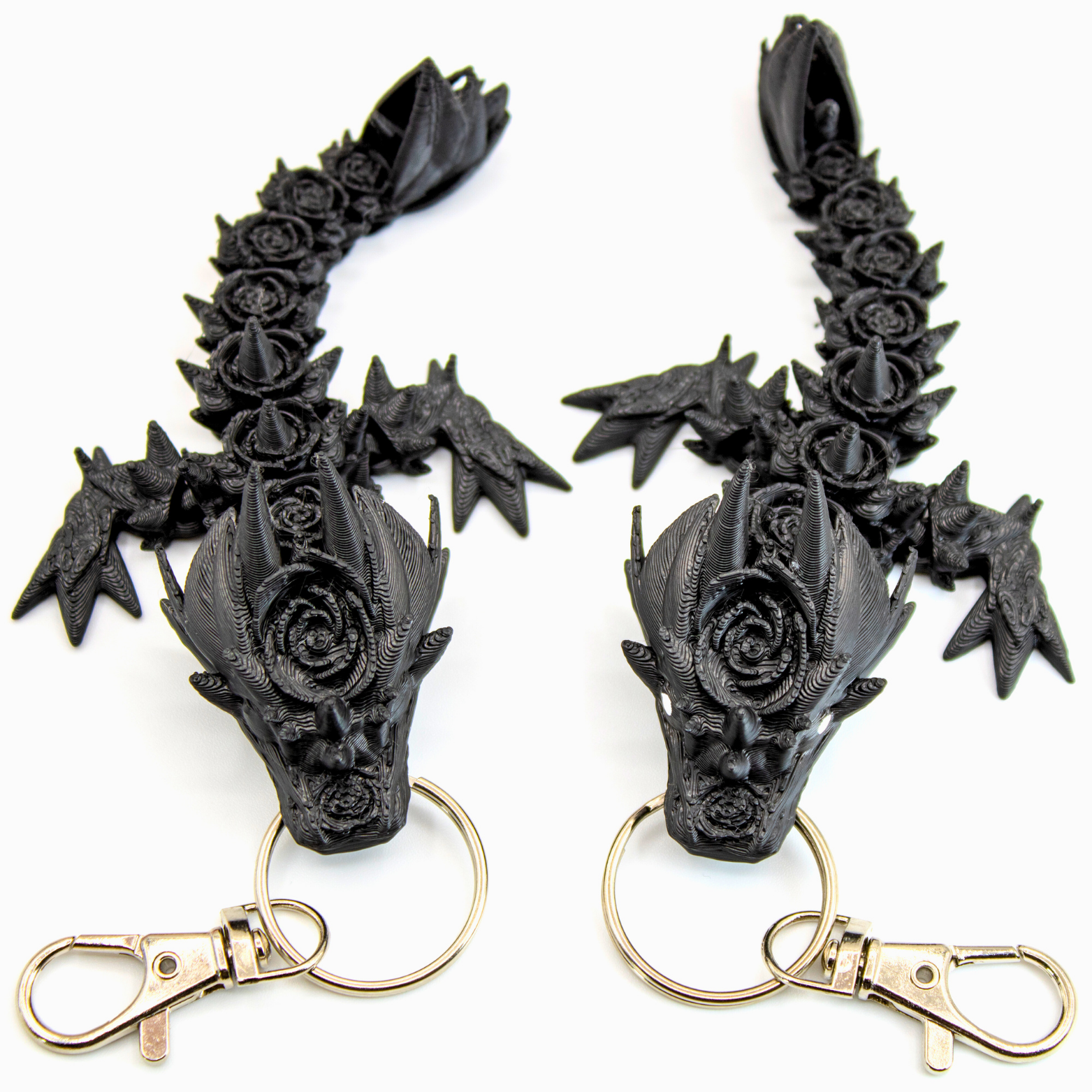 4.5IN Rose Dragon Fidget Keychain - Rose Dragons - Dragon Fidgets