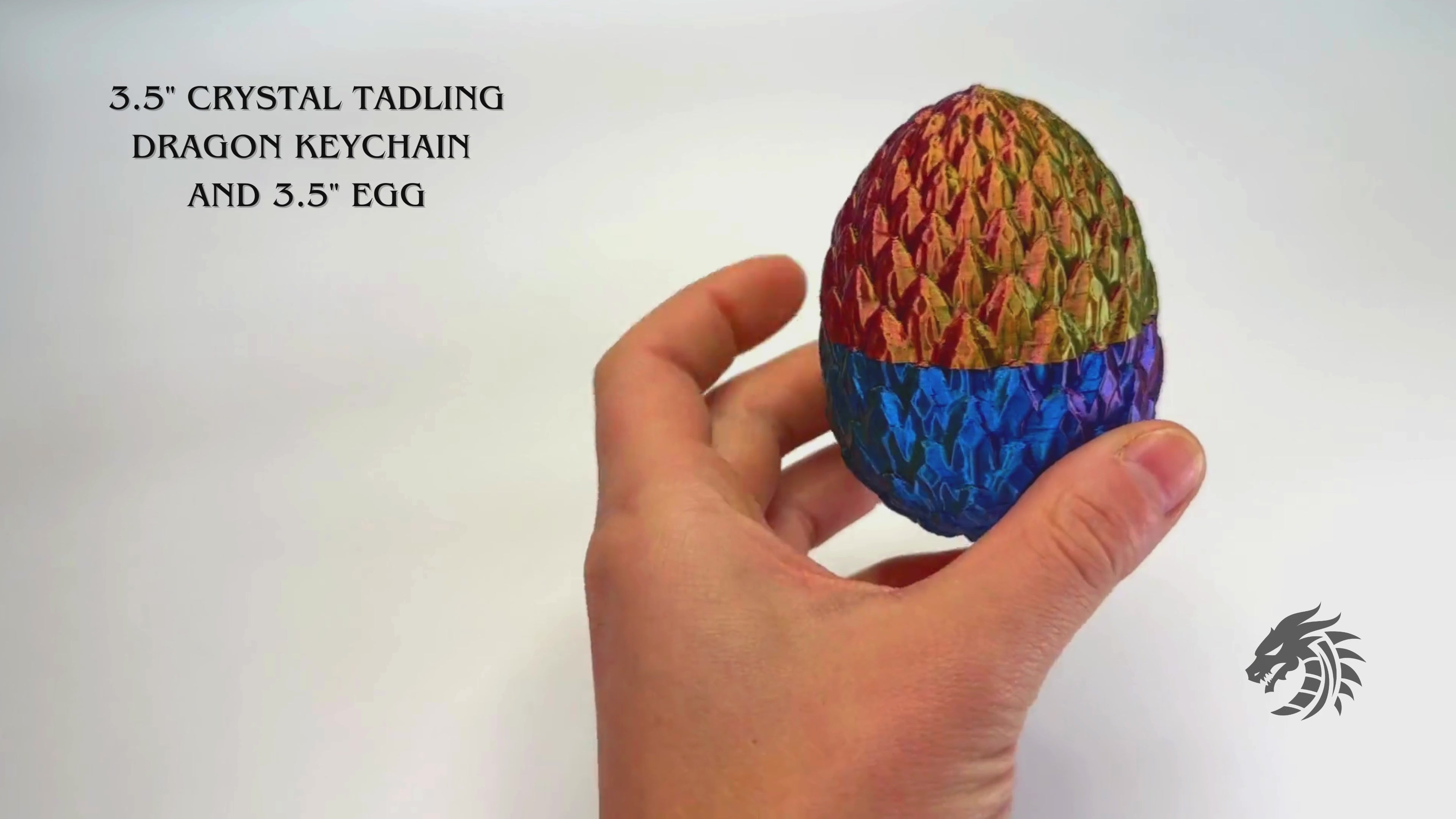 3.5IN Tadling Crystal Dragon Keychain & 3.5IN Crystal Egg