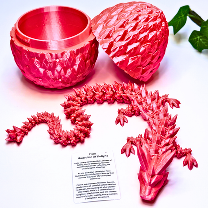17IN Crystal Dragon & 6IN Crystal Egg - Crystal Dragons - Dragon Fidgets