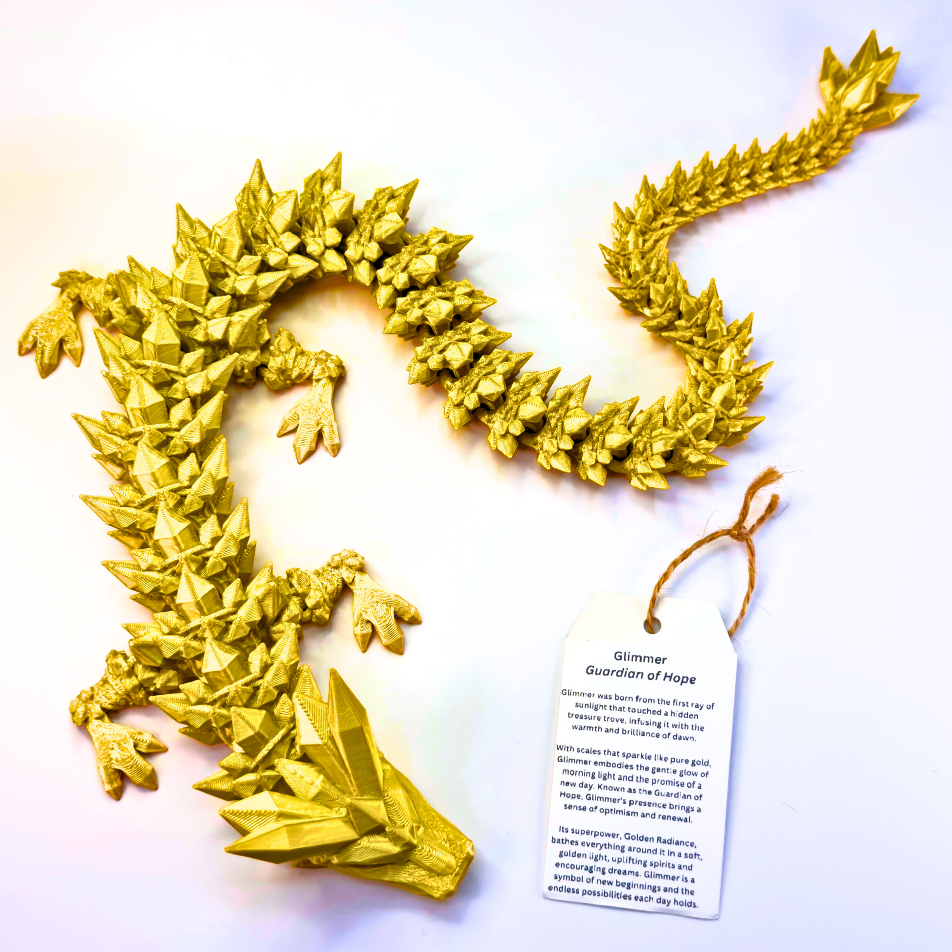 17IN Crystal Dragon & 6IN Crystal Egg - Crystal Dragons - Dragon Fidgets