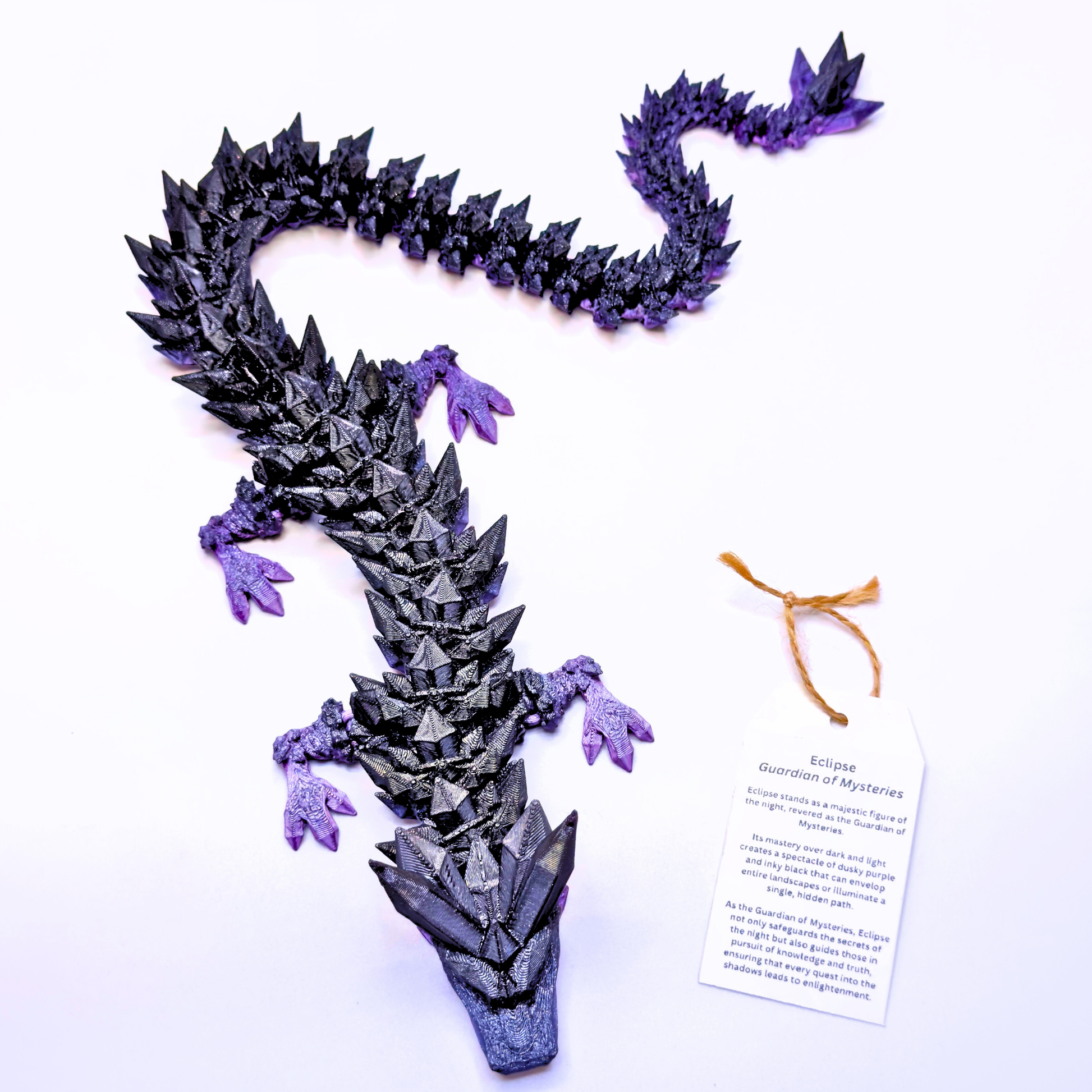 17IN Crystal Dragon & 6IN Crystal Egg - Crystal Dragons - Dragon Fidgets