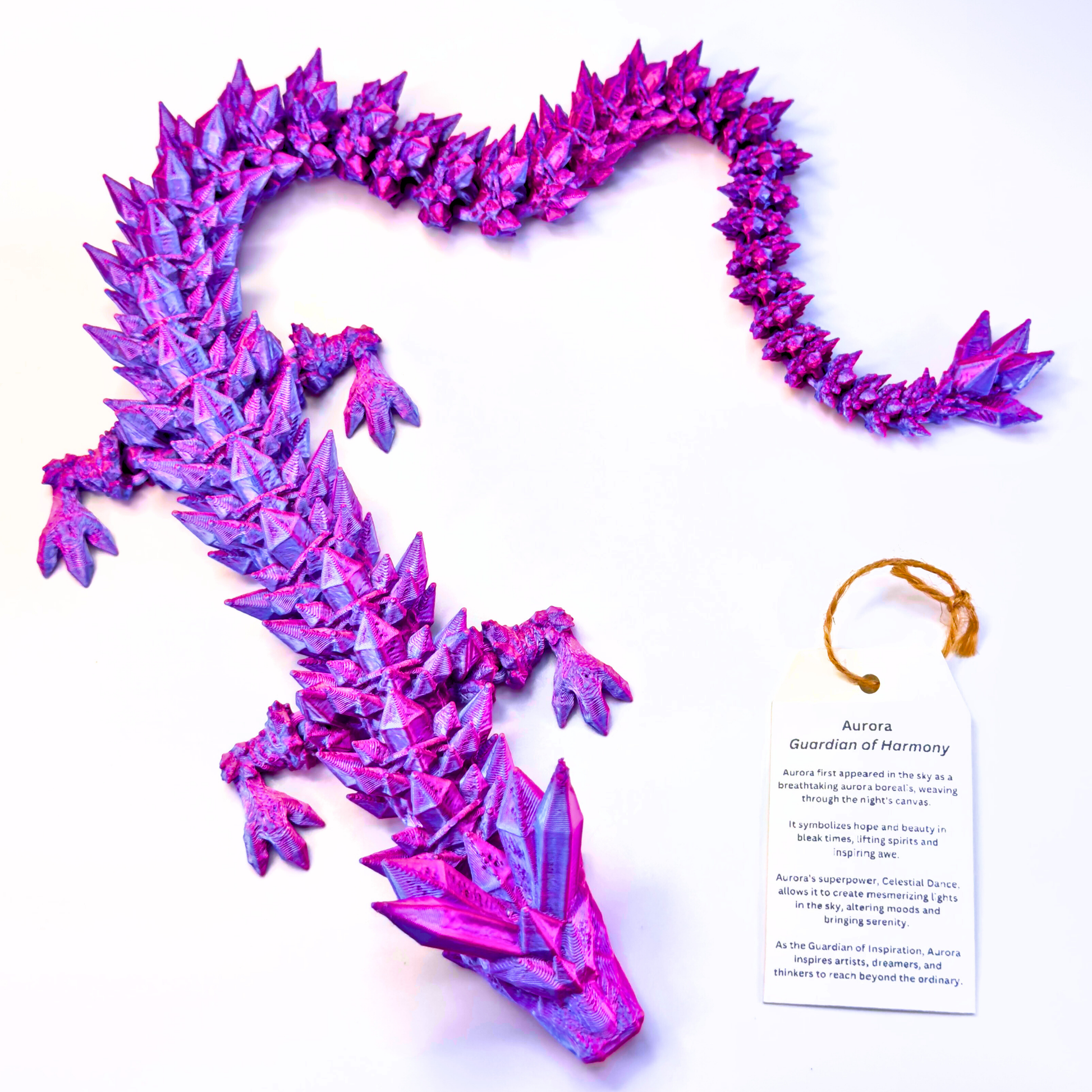 17IN Crystal Dragon & 6IN Crystal Egg - Crystal Dragons - Dragon Fidgets