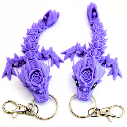 Rose Dragon Fidget Keychain - keychain - Dragon Fidgets