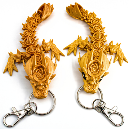 Rose Dragon Fidget Keychain - keychain - Dragon Fidgets