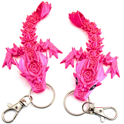 Rose Dragon Fidget Keychain - keychain - Dragon Fidgets