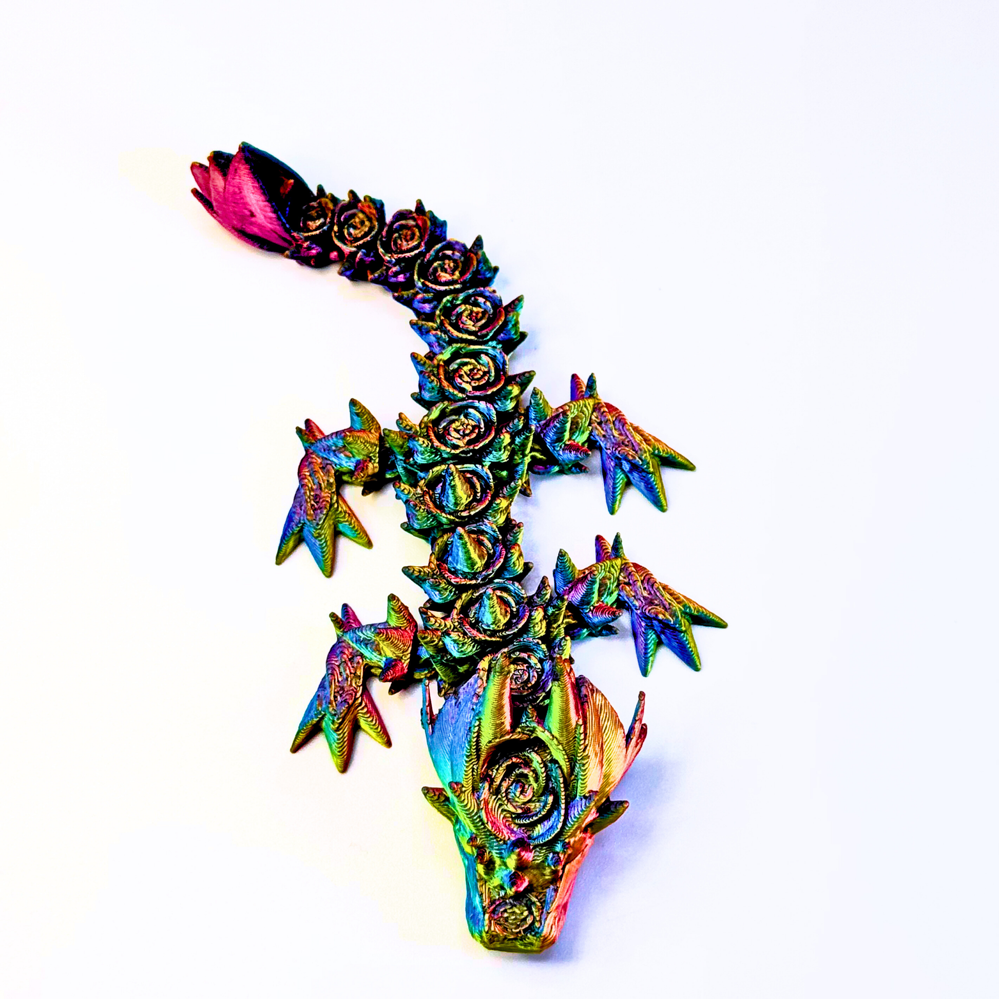 6IN Baby Rose Dragon & 4IN Rose Egg - Rose Dragons - Dragon Fidgets