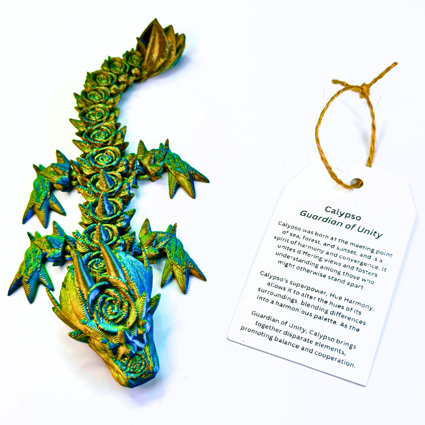 6IN Baby Rose Dragon & 4IN Rose Egg - Rose Dragons - Dragon Fidgets