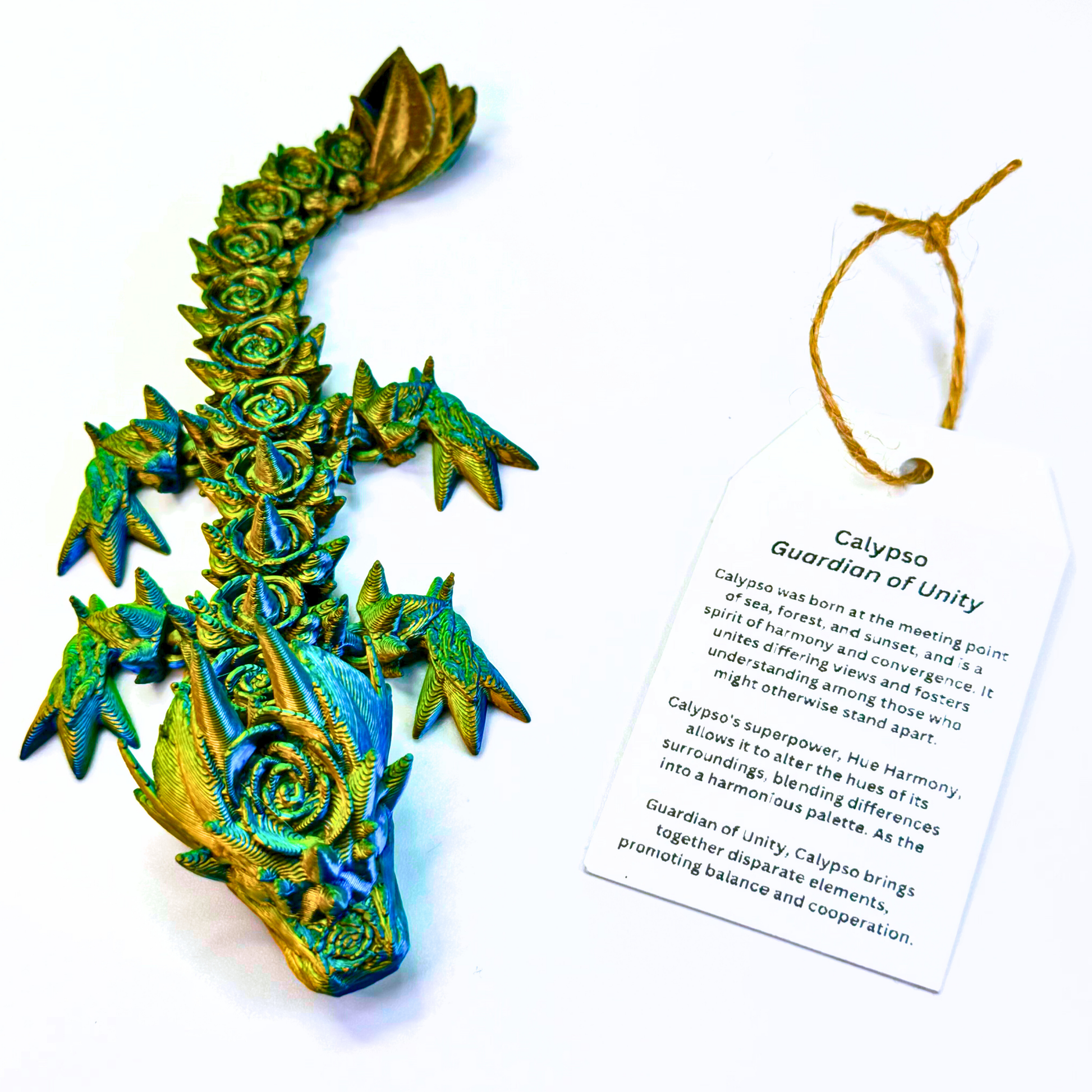 6IN Baby Rose Dragon & 4IN Rose Egg - Rose Dragons - Dragon Fidgets