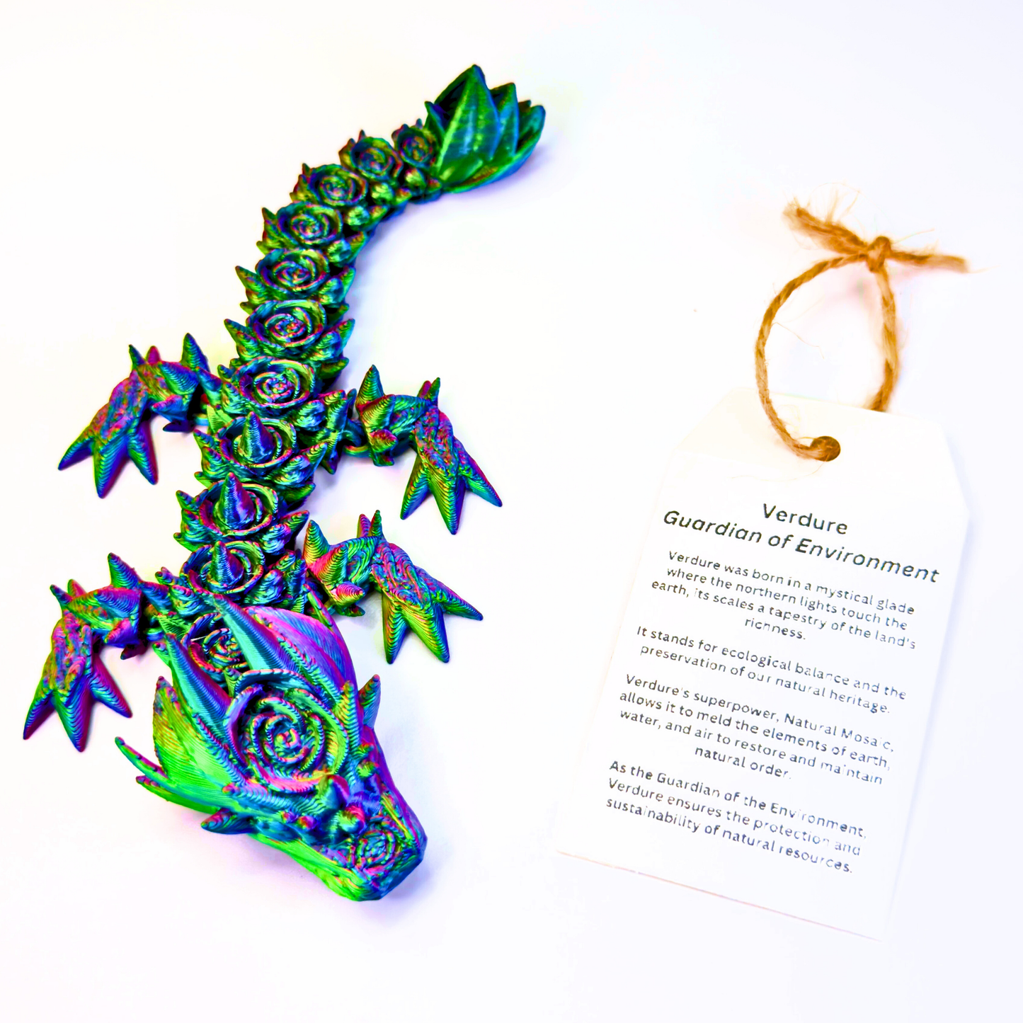 6IN Baby Rose Dragon & 4IN Rose Egg - Rose Dragons - Dragon Fidgets